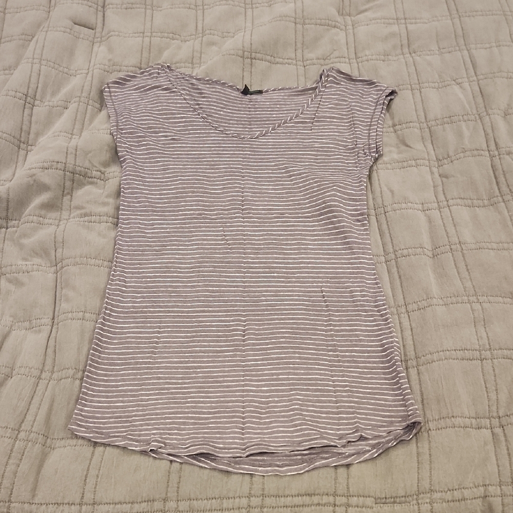 United Colors Of Benetton Women's Short Sleeve Striped Linen Top Size S!